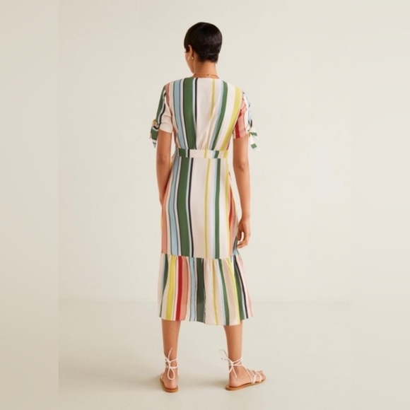 Mango Striped Dress L - Picture 2 of 7